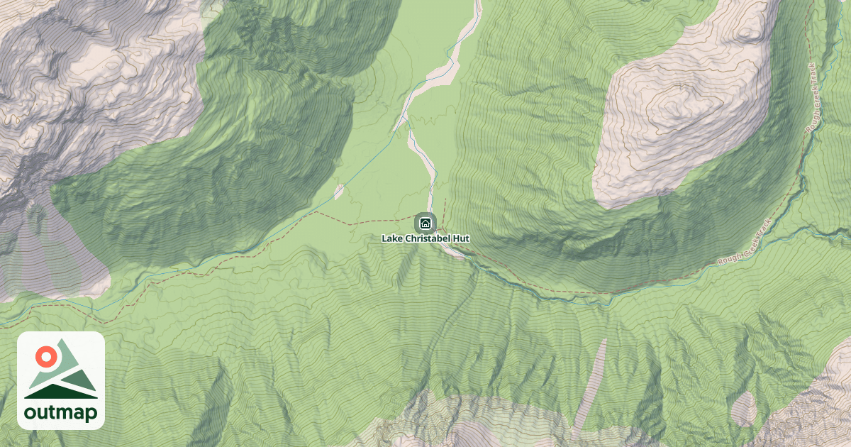 Map of Lake Christabel Hut