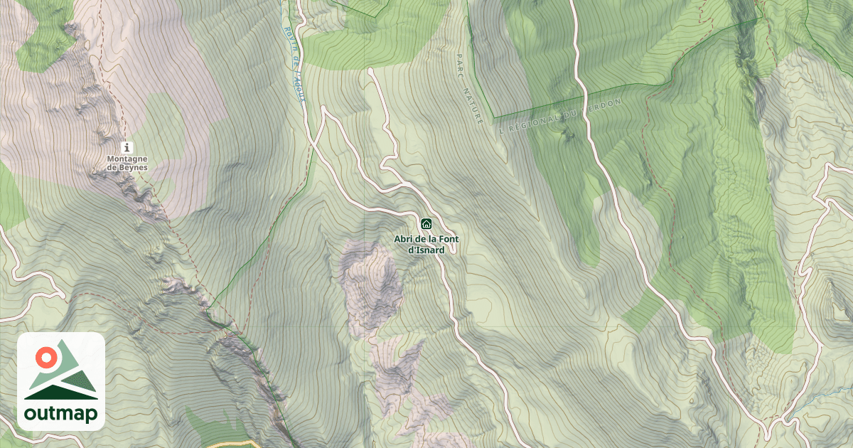 Map of Abri de la Font d'Isnard