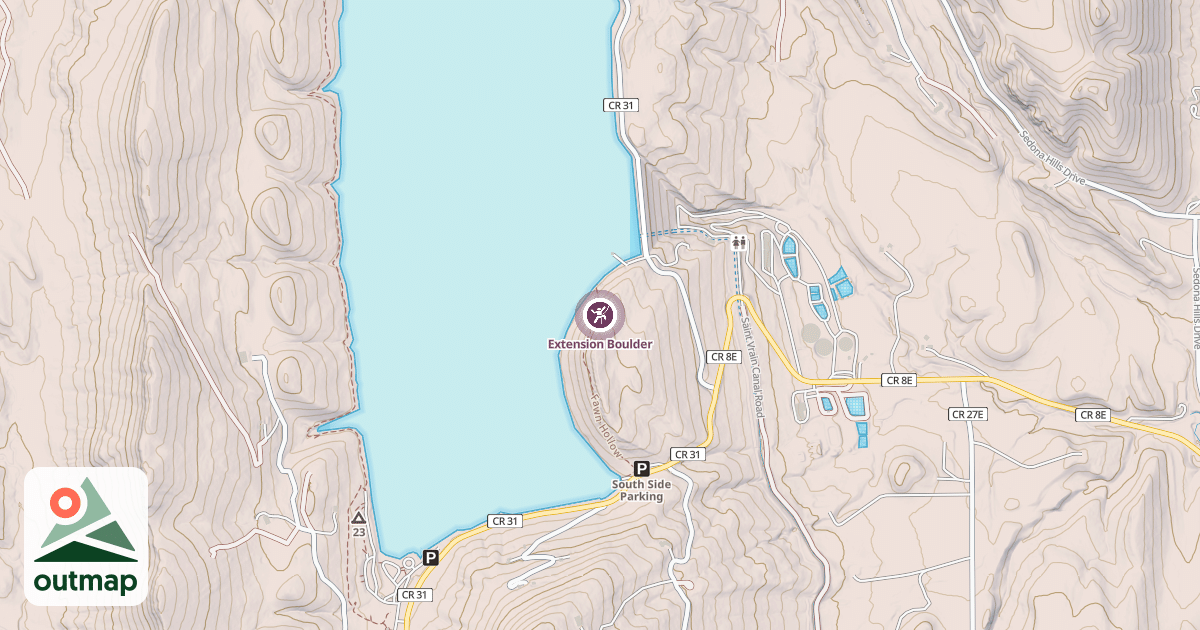 Map of Extension Boulder
