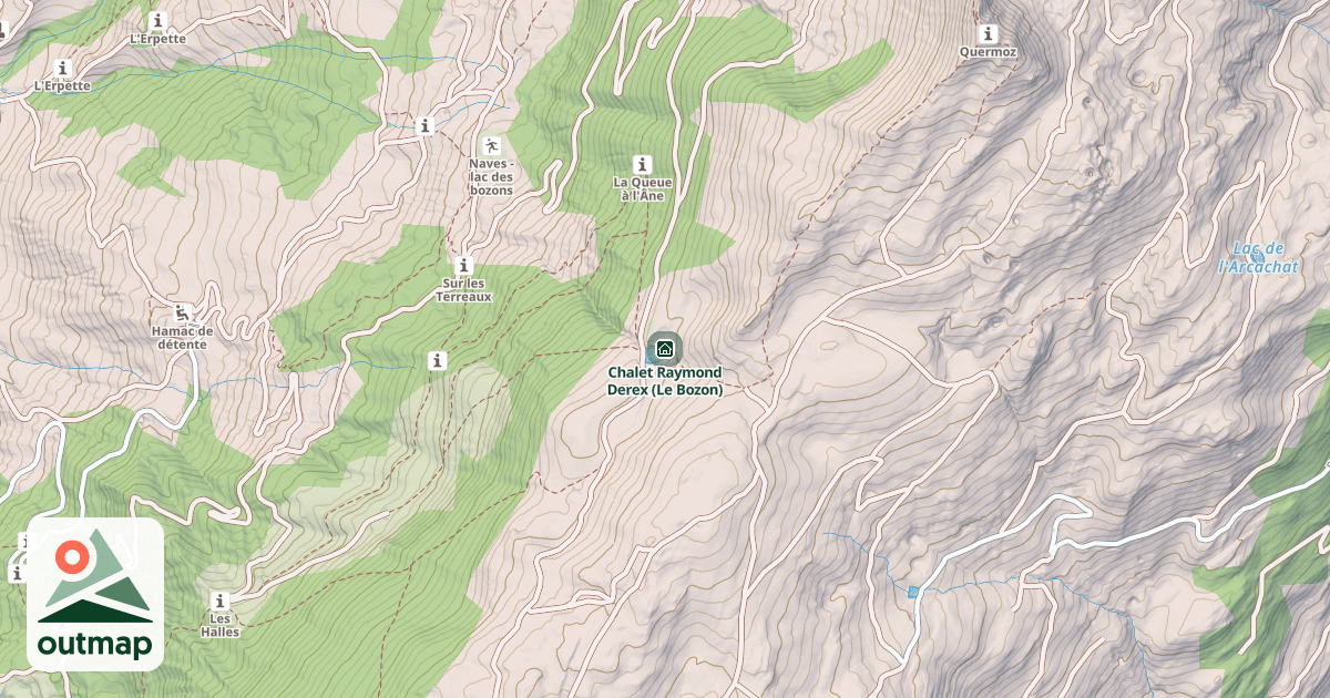 Map of Chalet Raymond Derex (Le Bozon)
