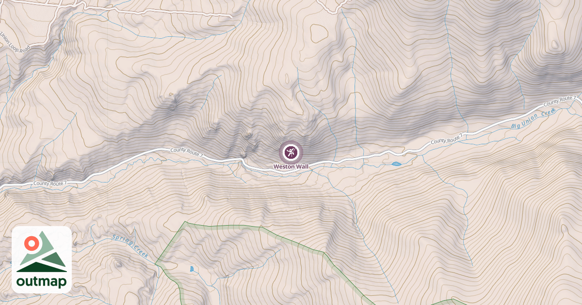 Map of Weston Wall
