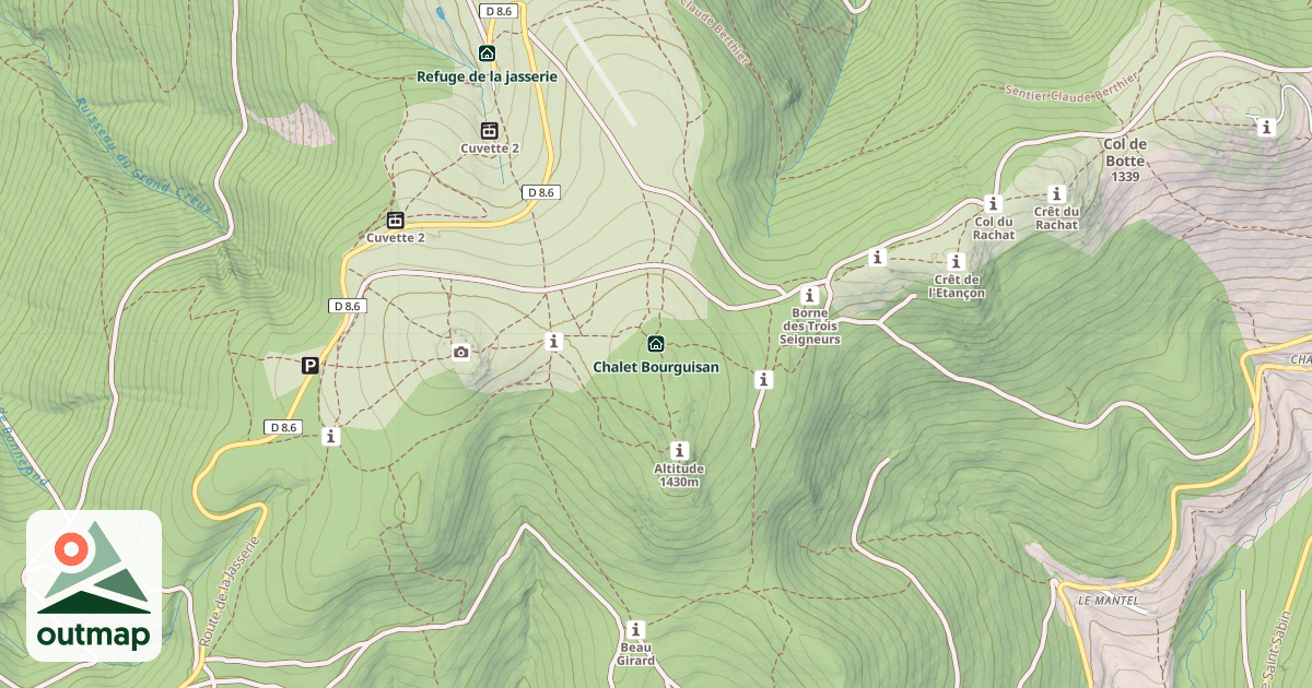 Map of Chalet Bourguisan