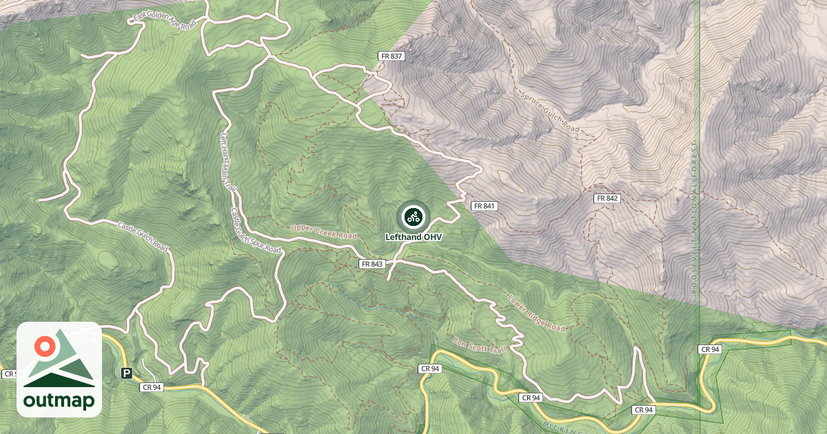 Map of Lefthand OHV