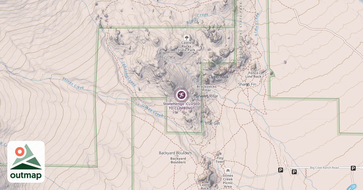Map of Stonehenge -CLOSED TO CLIMBING!!