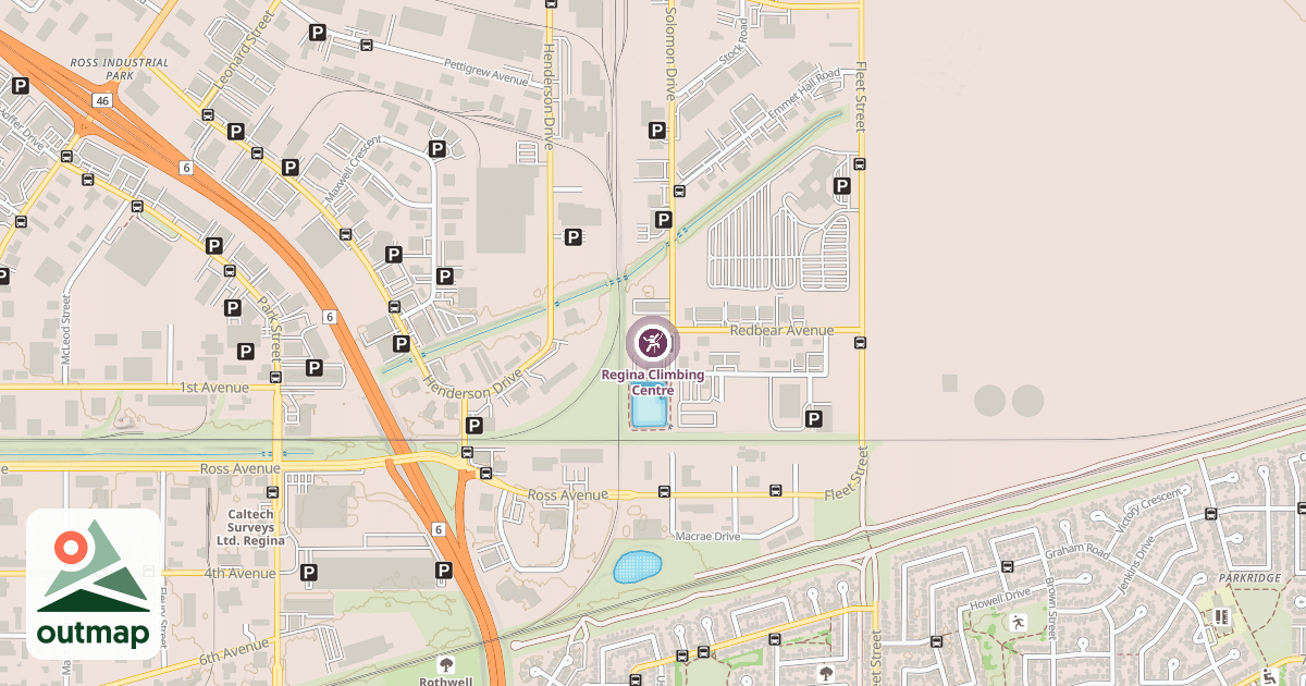 Map of Regina Climbing Centre