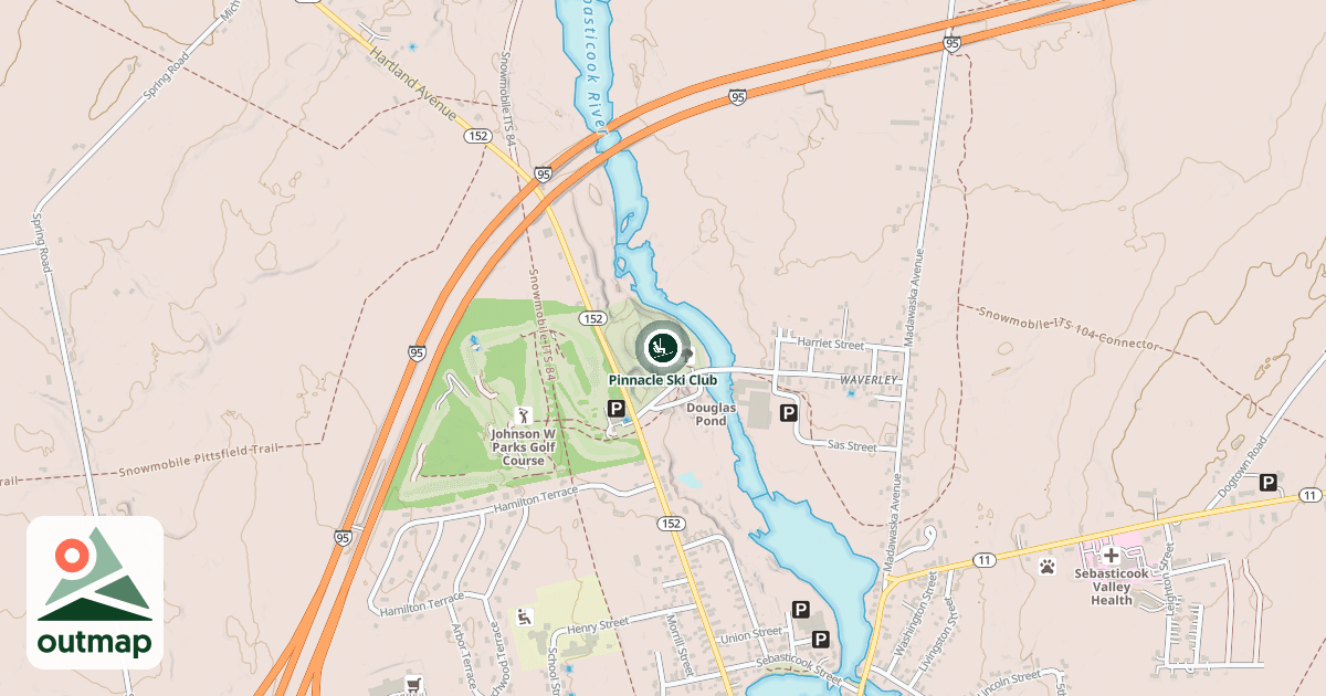 Map of Pinnacle Ski Club