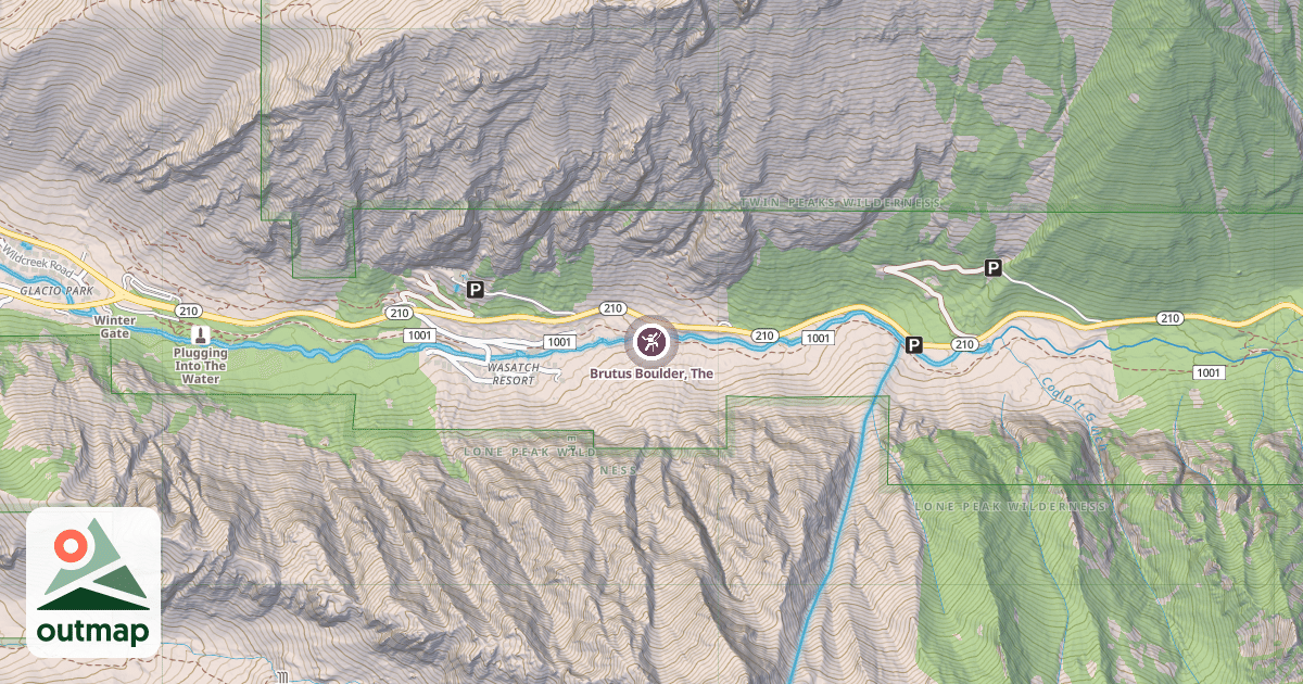 Map of Brutus Boulder, The