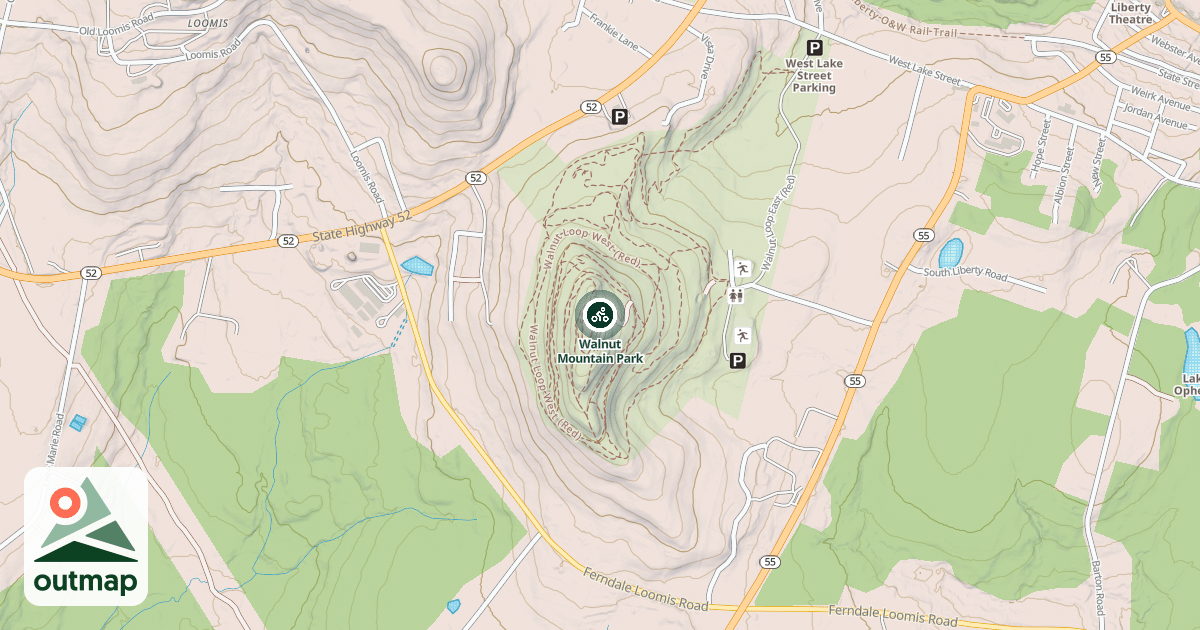 Map of Walnut Mountain Park