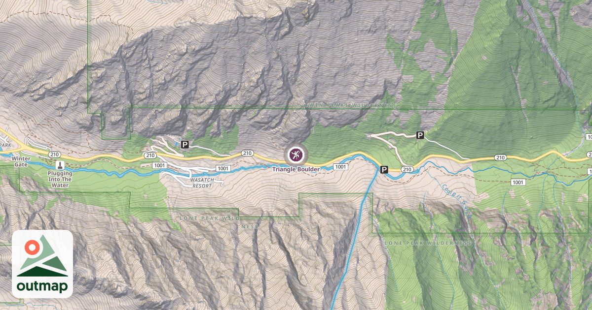 Map of Triangle Boulder