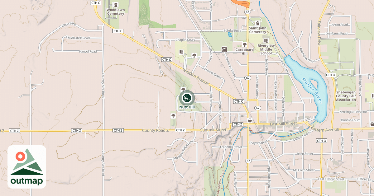 Map of Nutt Hill