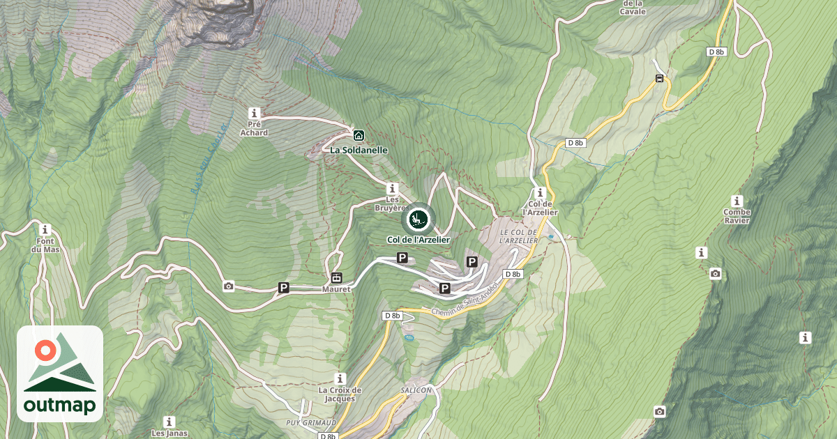 Map of Col de l'Arzelier