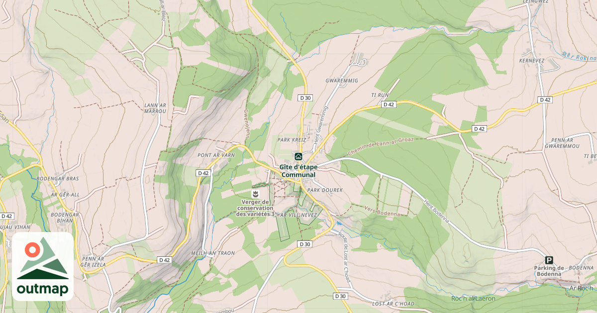 Map of Gîte d'étape Communal
