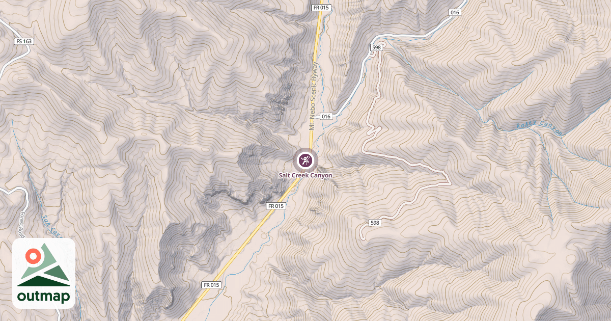 Map of Salt Creek Canyon