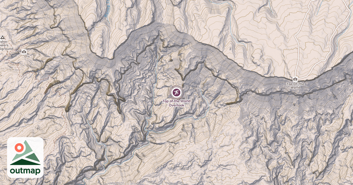 Map of Top of the World Overlook