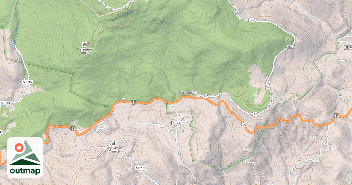 Map of Bear Hug