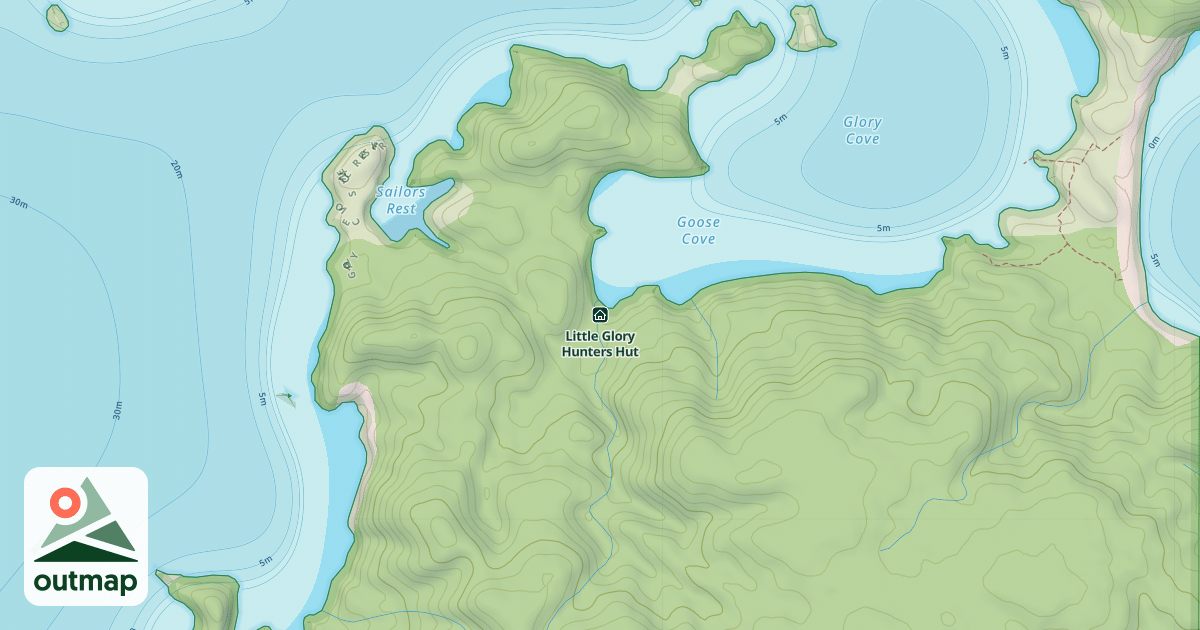 Map of Little Glory Hunters Hut