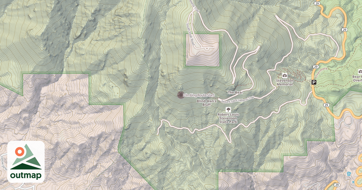 Map of Climbing Route Start