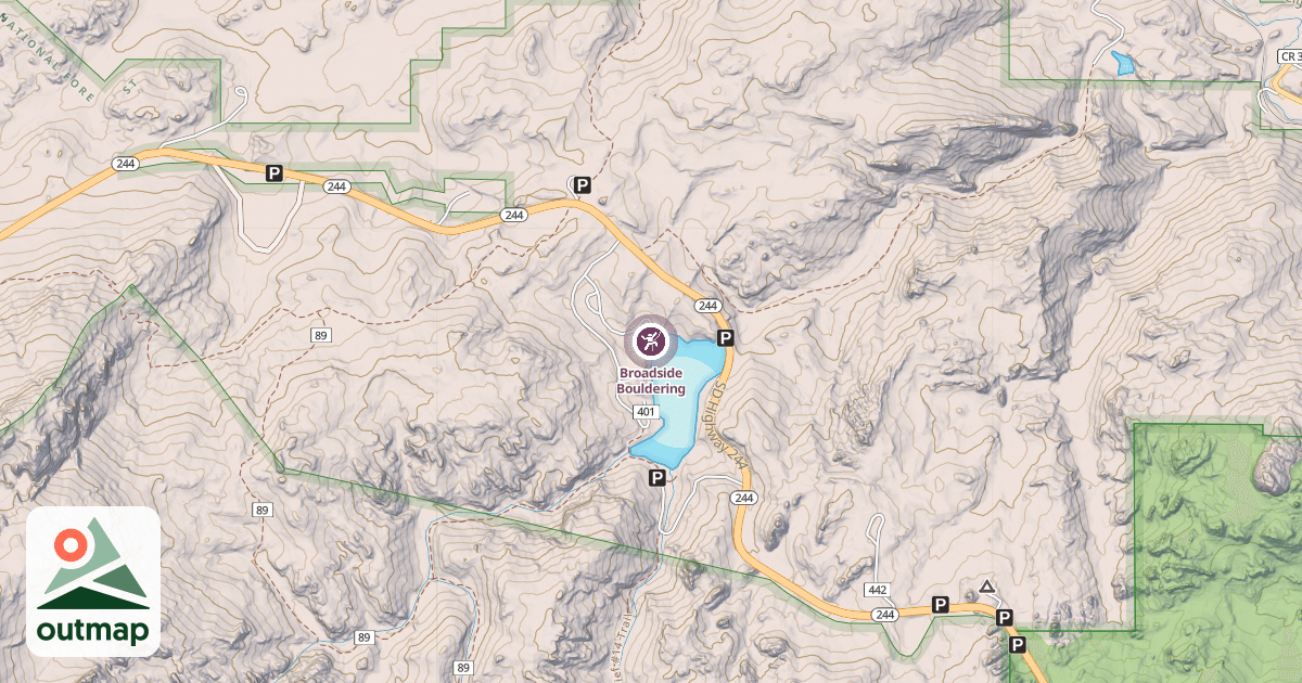 Map of Broadside Bouldering