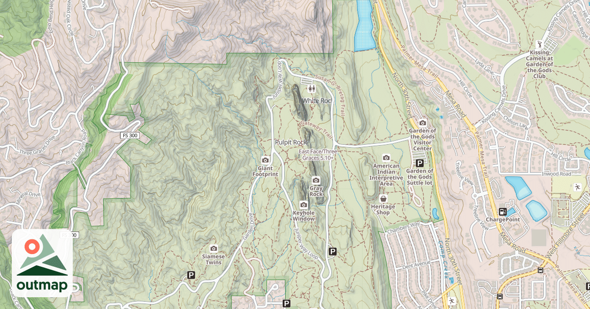 Map of East Face/Three Graces