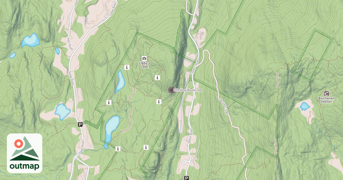 Map of Climbing Route Top