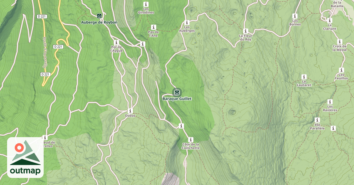 Map of Baraque Guillet