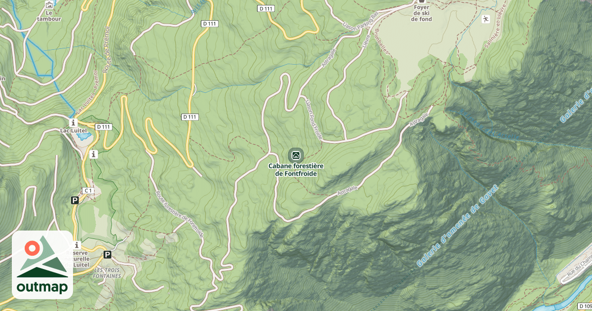 Map of Cabane forestière de Fontfroide