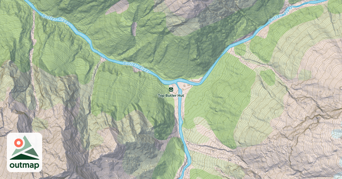 Map of Top Butler Hut