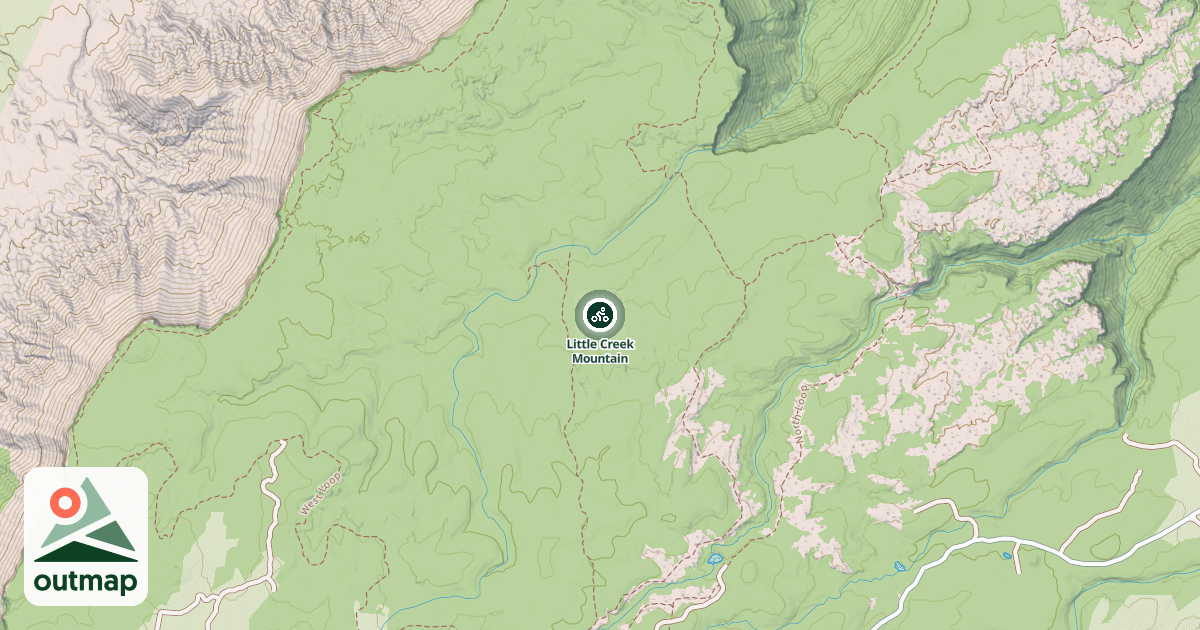 Map of Little Creek Mountain