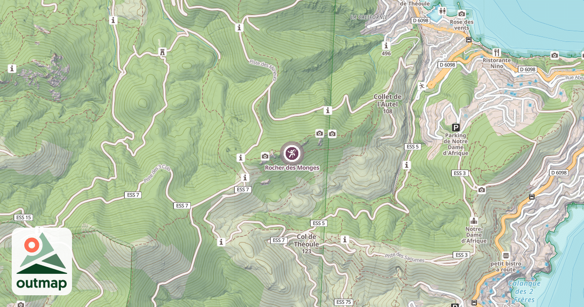 Map of Rocher des Monges