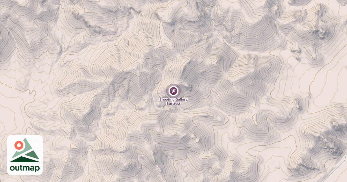 Map of Shooting Gallery Buttress
