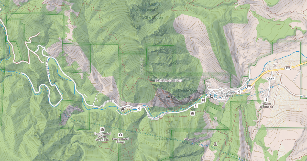 Map preview of Center Route
