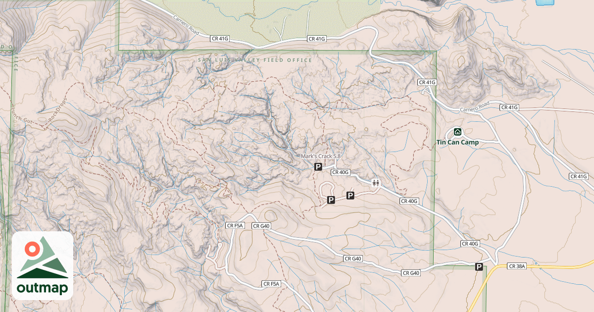 Map of Mark's Crack
