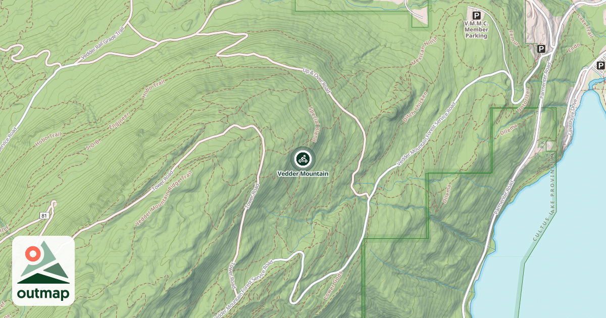 Map of Vedder Mountain
