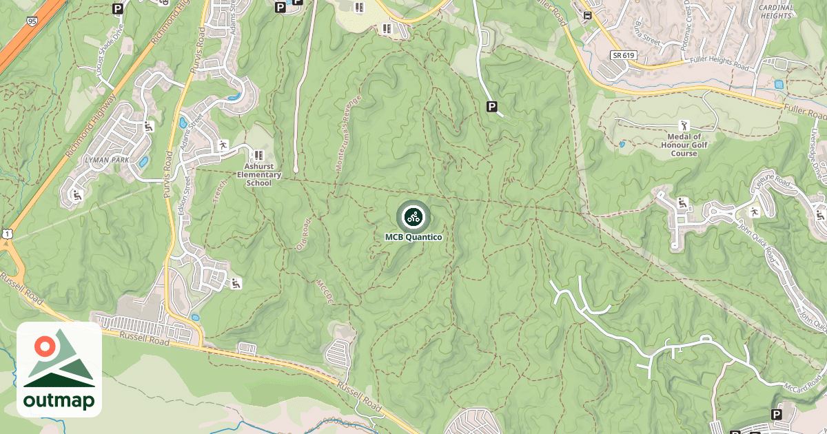 Map of MCB Quantico
