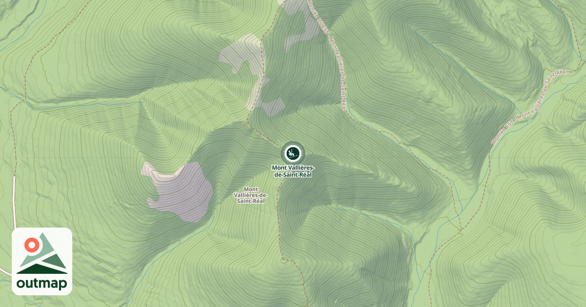 Map of Mont Vallières-de-Saint-Réal