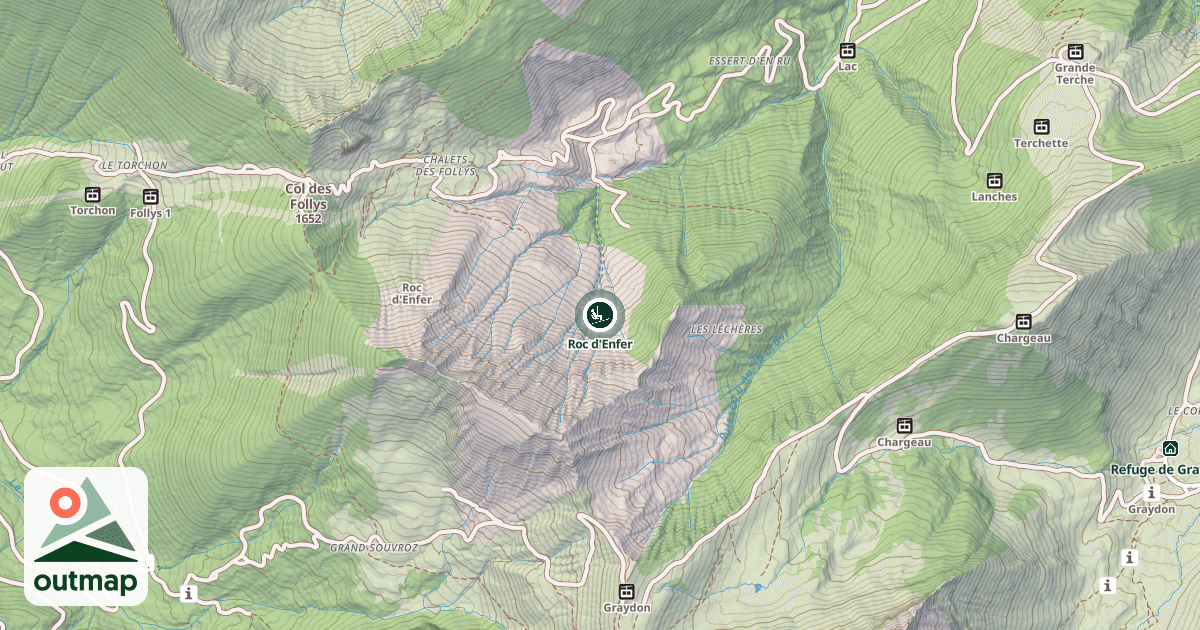 Map of Roc d'Enfer
