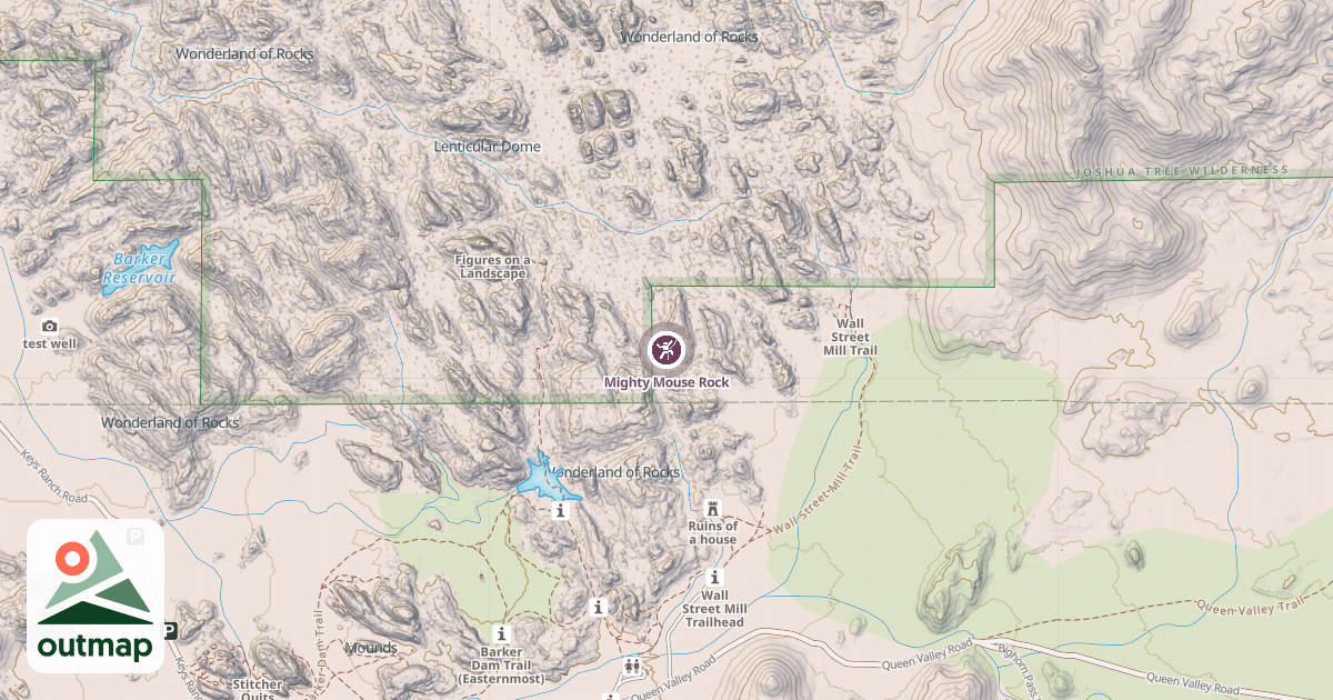 Map of Mighty Mouse Rock