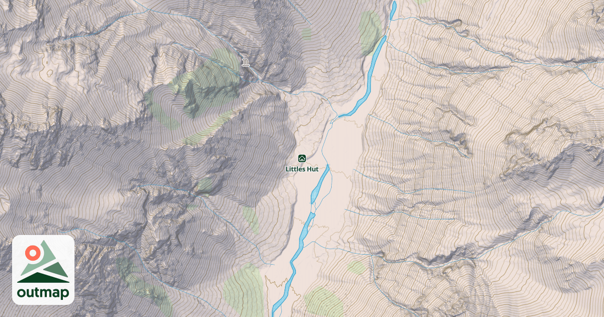 Map of Littles Hut