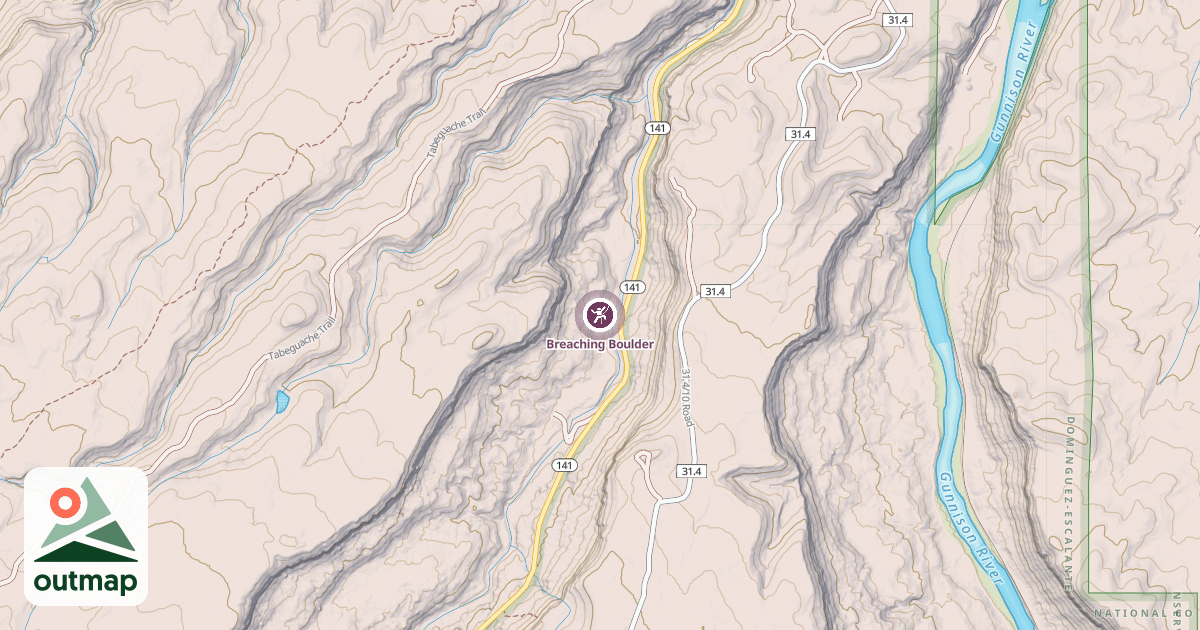 Map of Breaching Boulder