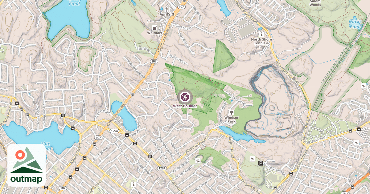 Map of West Boulder