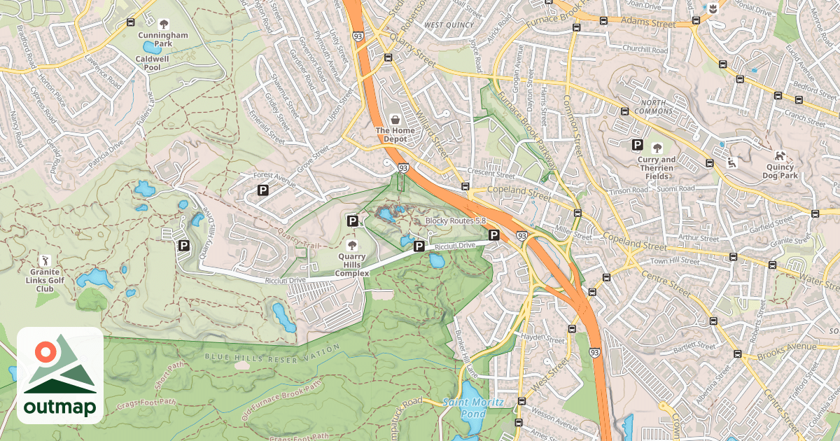 Map of Blocky Routes
