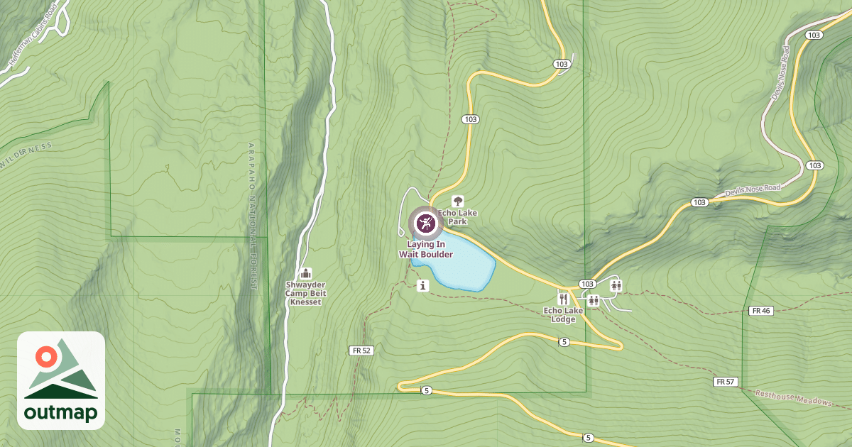Map of Laying In Wait Boulder