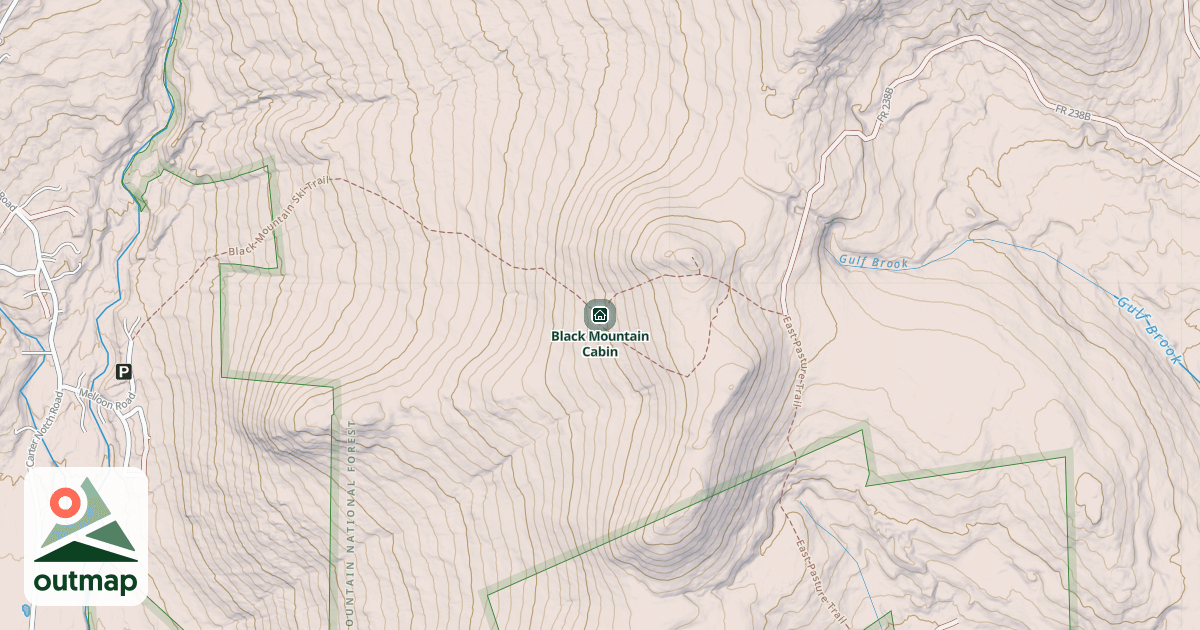 Map of Black Mountain Cabin