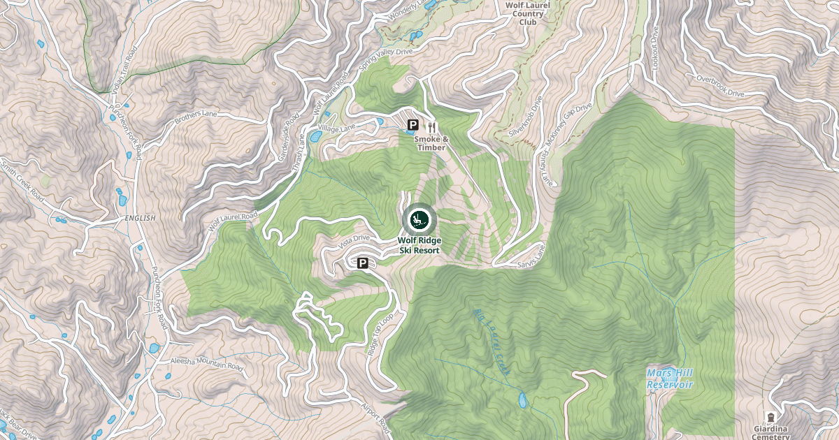 Map preview of Wolf Ridge Ski Resort