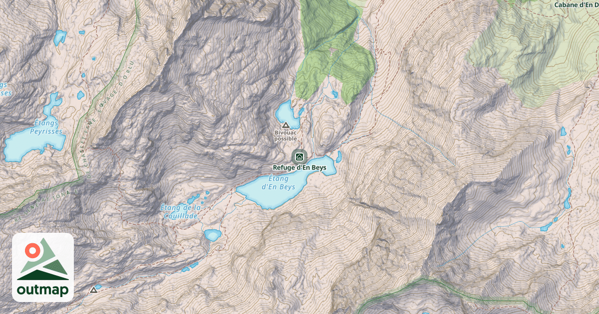 Map of Refuge d'En Beys