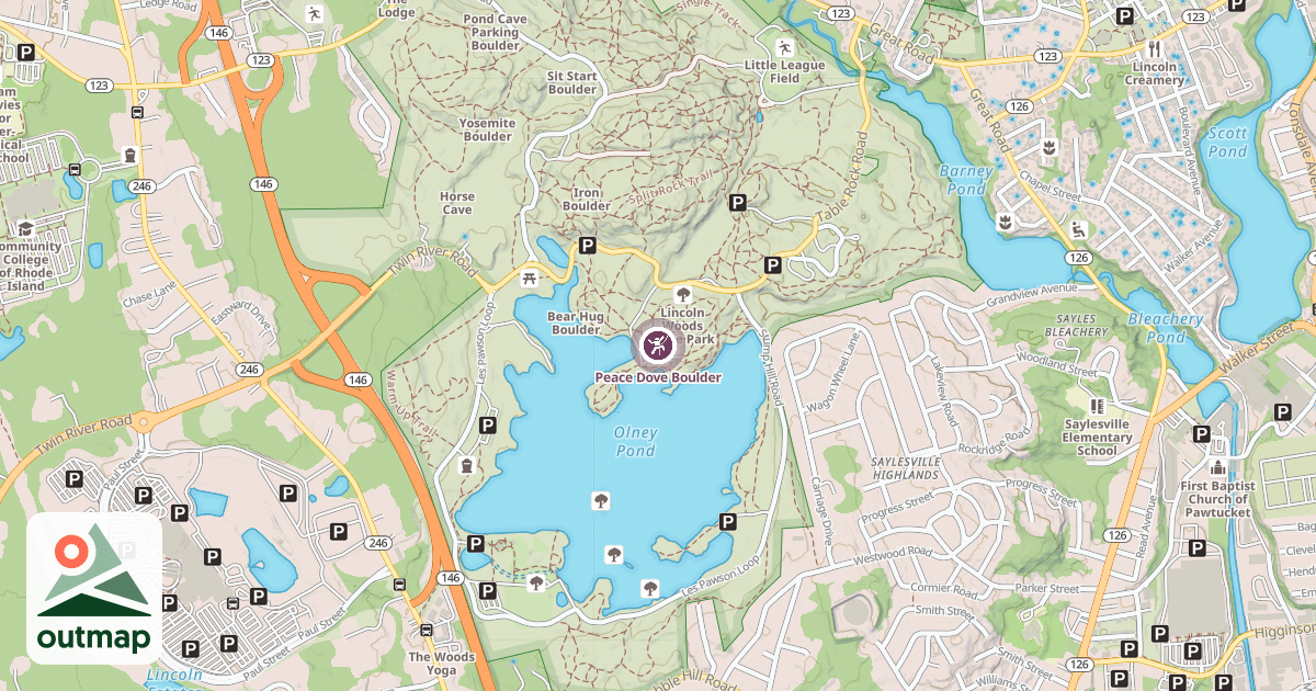 Map of Peace Dove Boulder