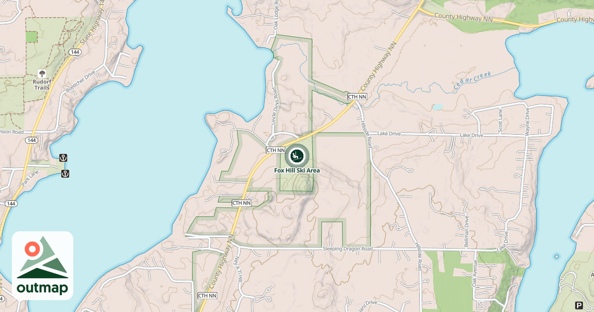Map of Fox Hill Ski Area