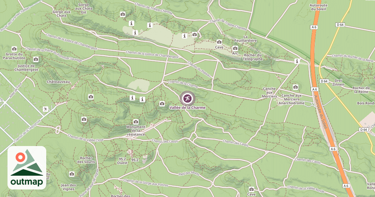 Map of Vallée de la Charme