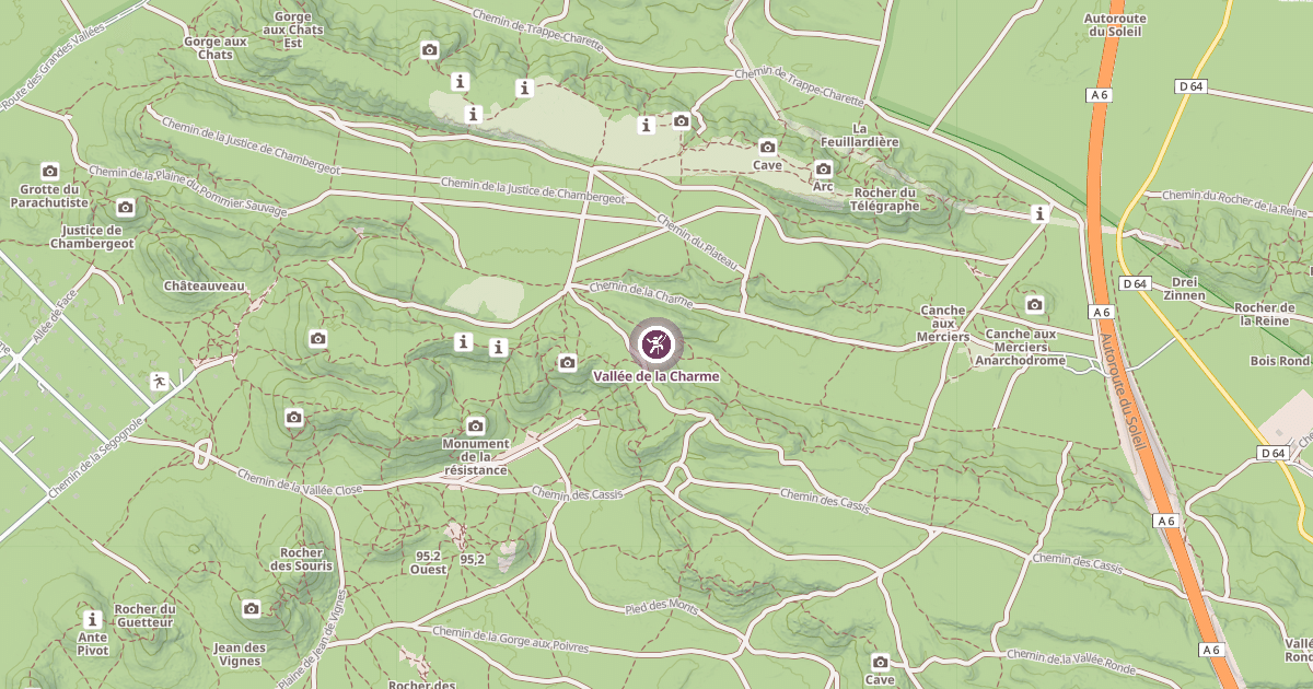 Map preview of Vallée de la Charme