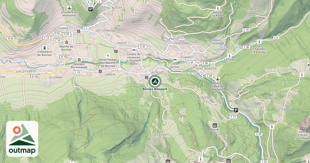 Map of Bernex Bikepark